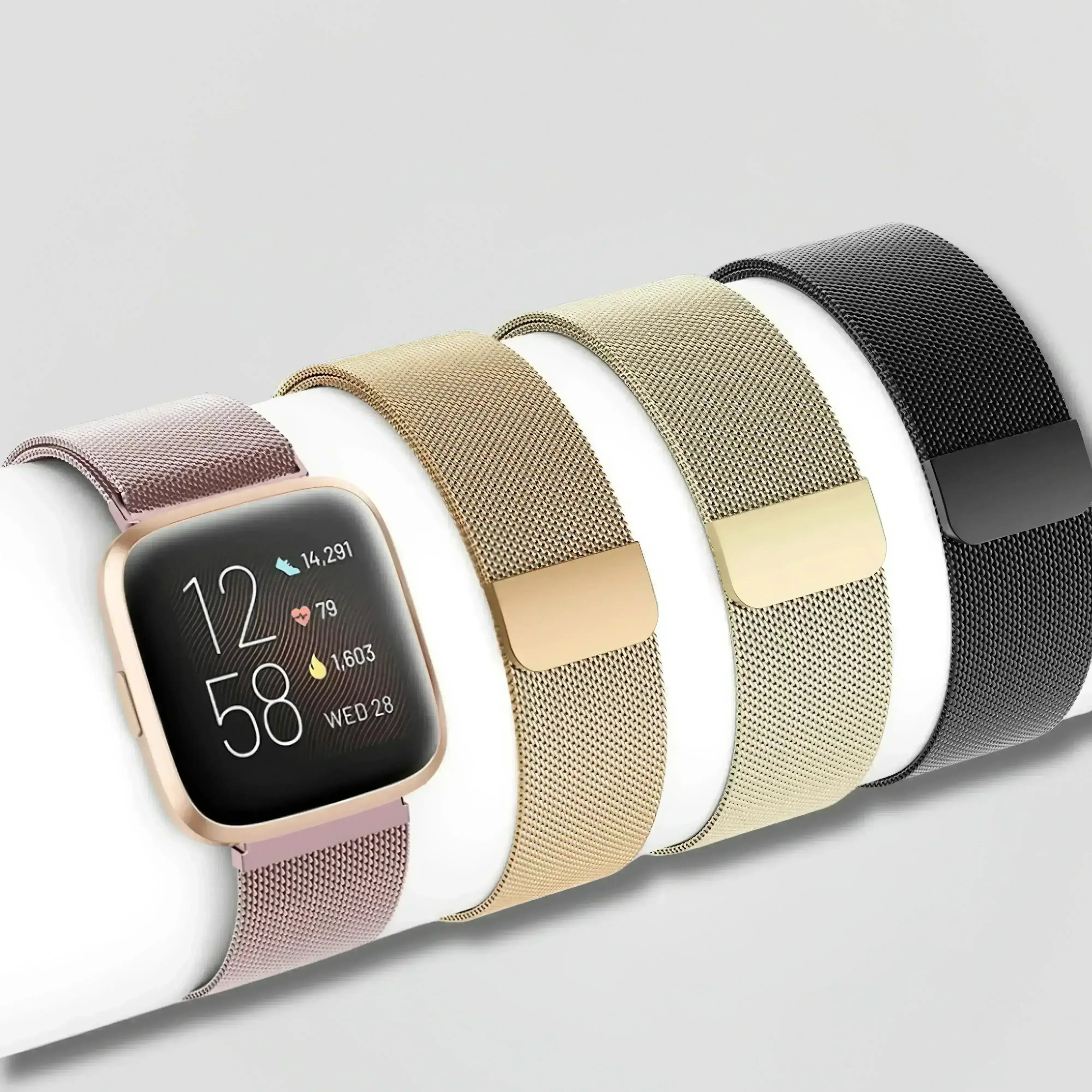 Image of Nova — Magnetic Milanese — Fitbit Versa 3/4 & Sense 1/2 - Nothing but Bands