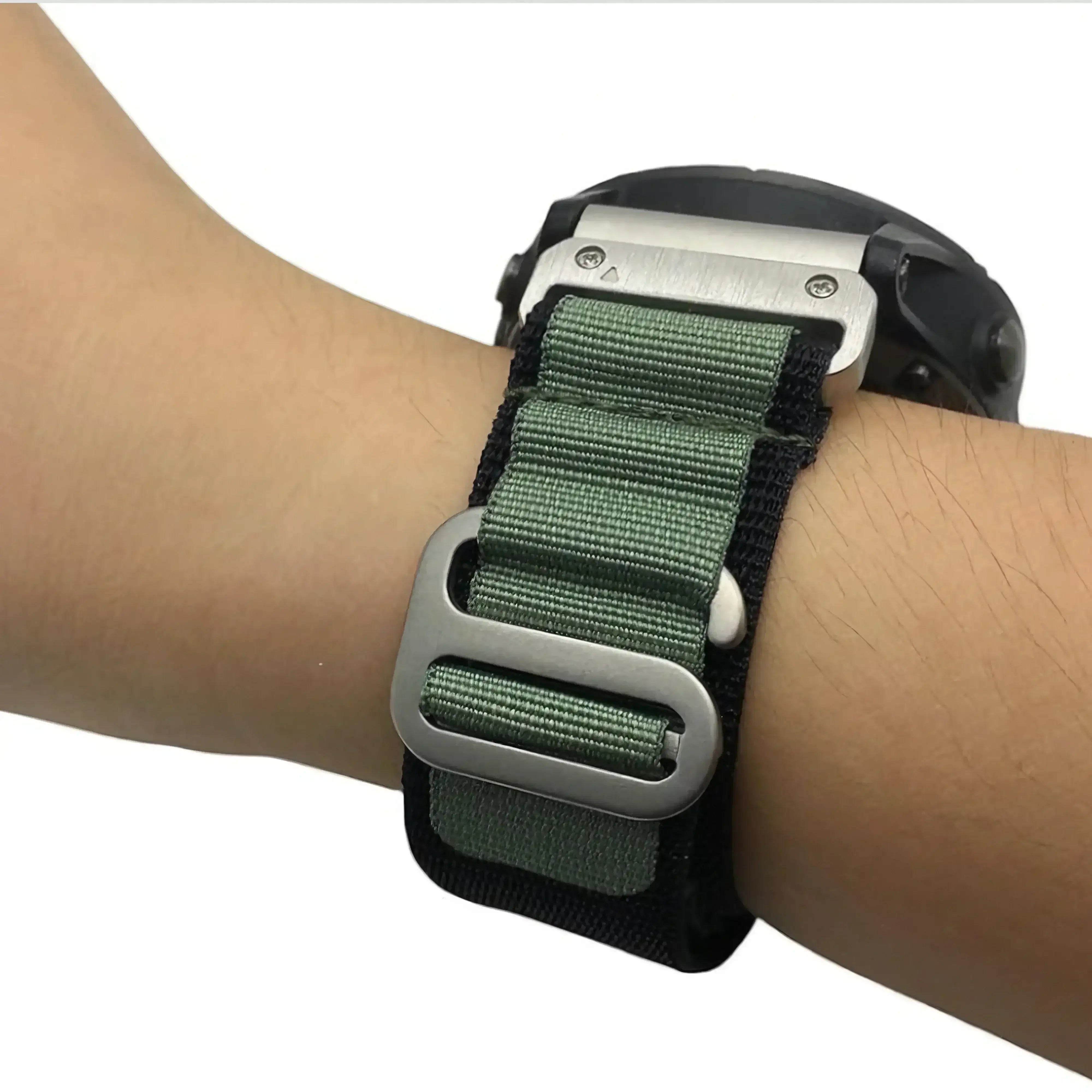 Image of Teral — Nylon Loop (Black & Orange) — Garmin QuickFit 26 - Nothing but Bands