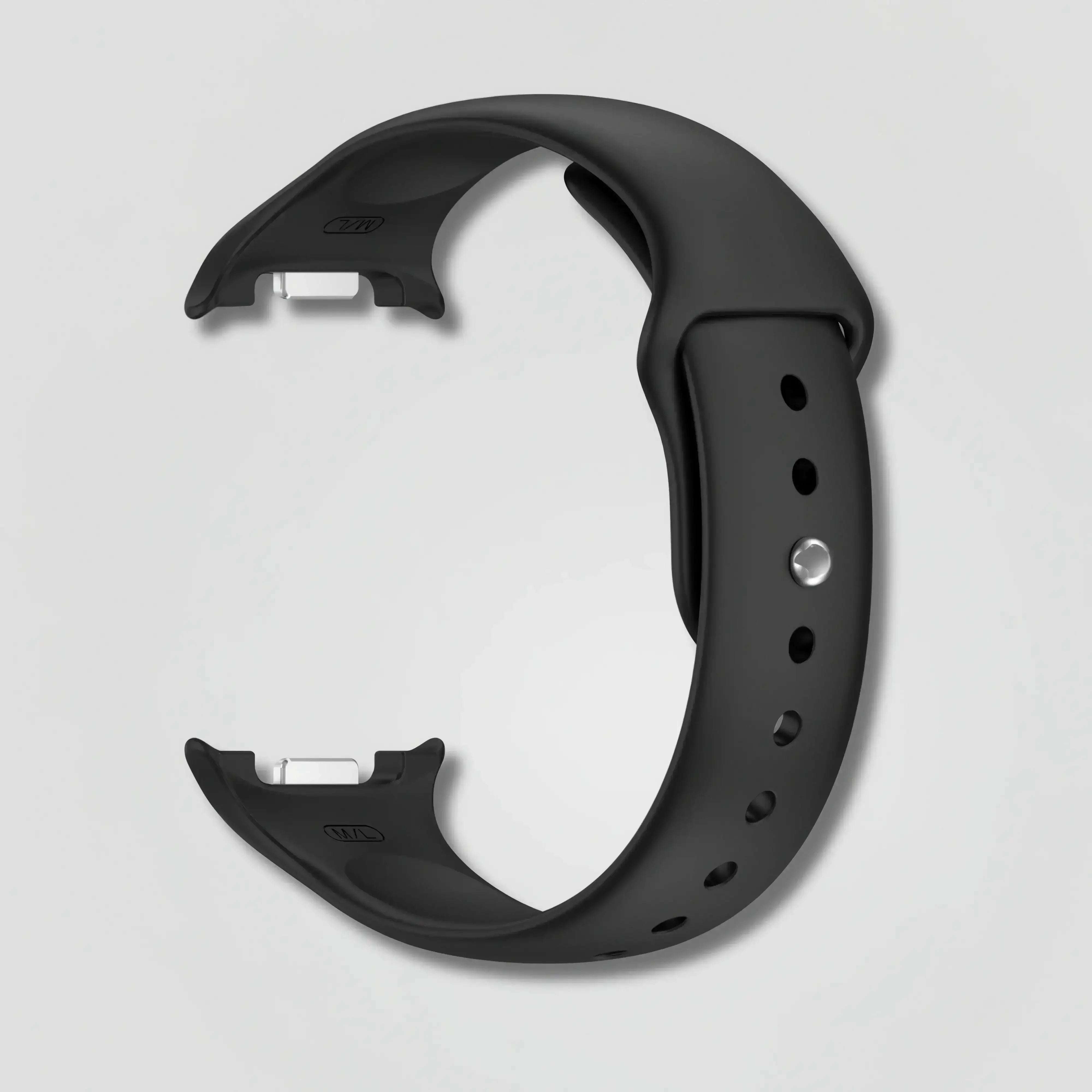 Image of Vornis — Silicone Sport Band (Black) — Samsung Watch 8 - Nothing but Bands