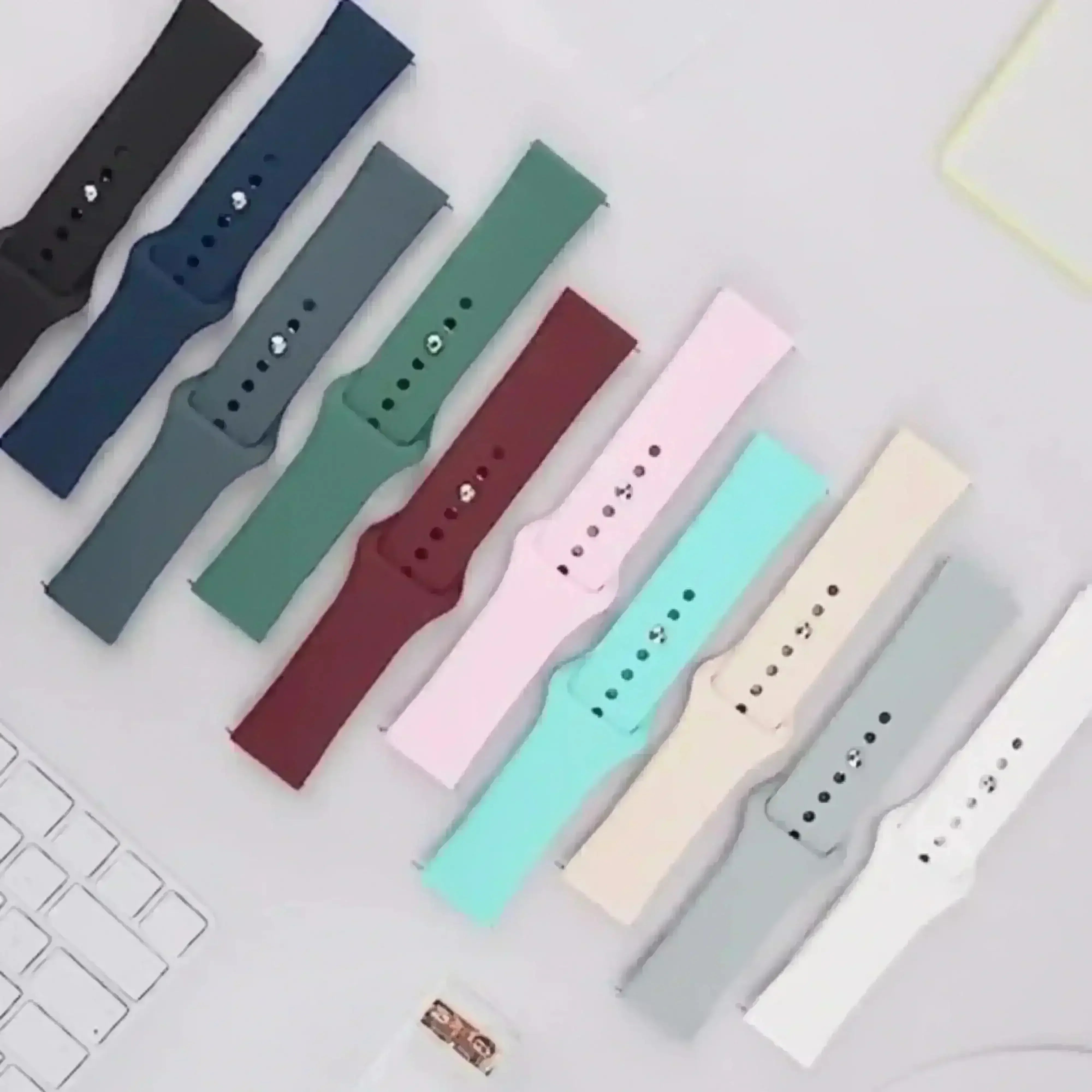 Image of Vornis — Silicone Sport Band (Light Pink) — Quick Release 22mm - Nothing but Bands