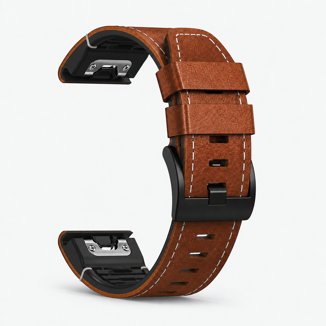 Image of Alder — Bracelet en cuir véritable — Garmin QuickFit 22