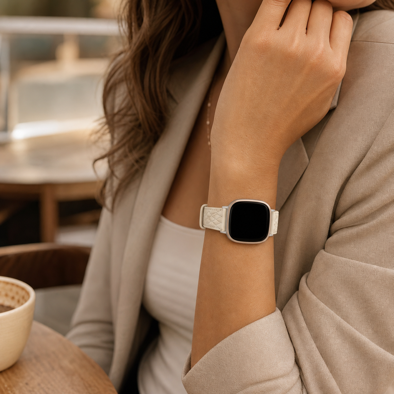 Image of Rowan — Echtleder-Armband — Fitbit Versa 3/4 & Sense 1/2