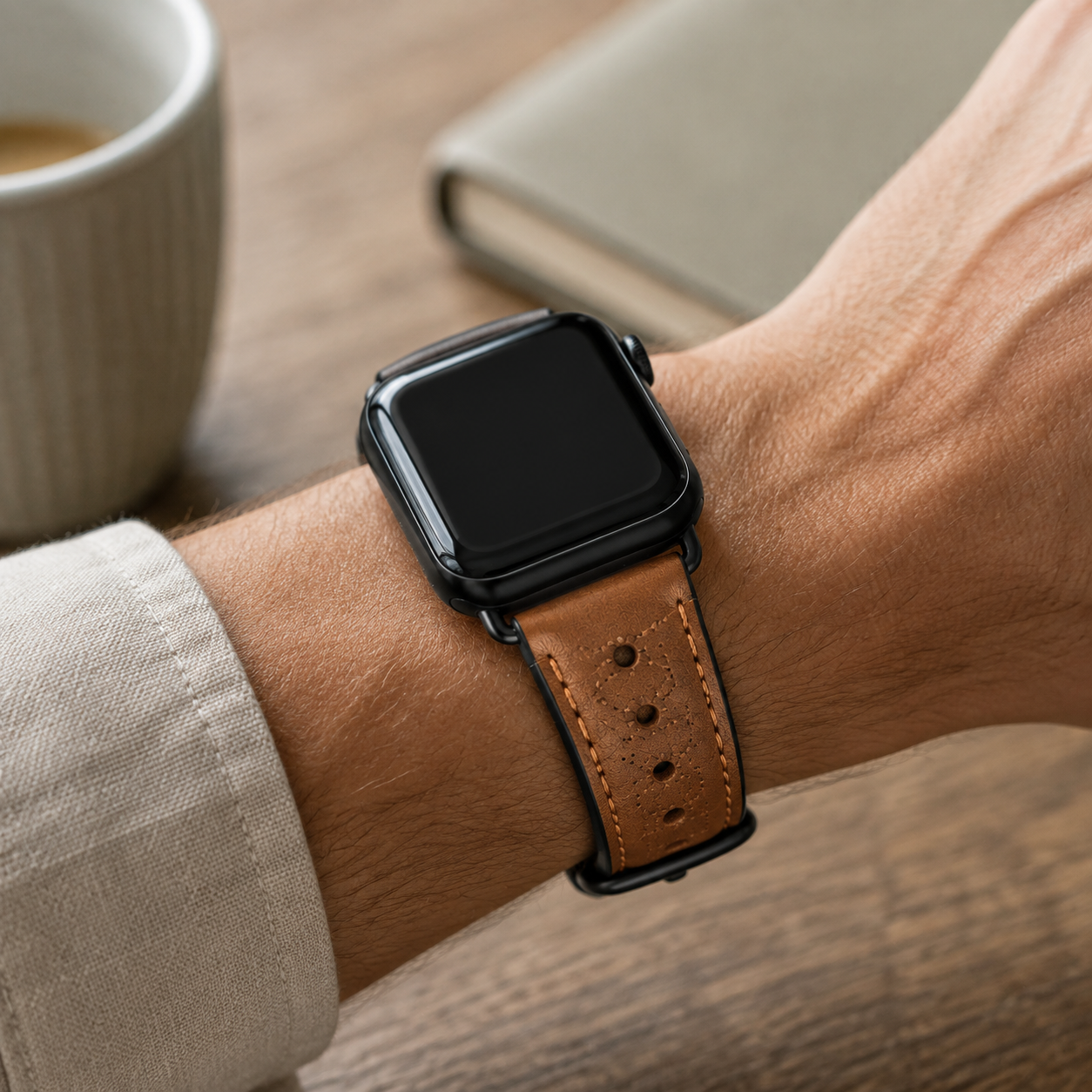 Image of Perrin — Echtleder-Armband — Apple Watch