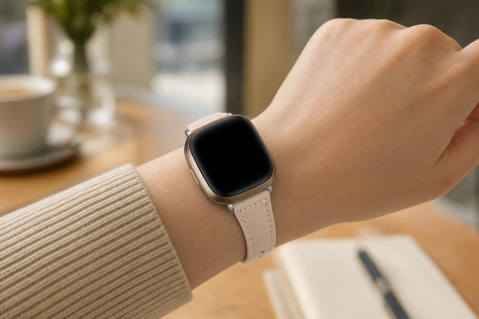 Image of Ellis — Cinturino in vera pelle — Fitbit Versa 3/4 e Sense 1/2