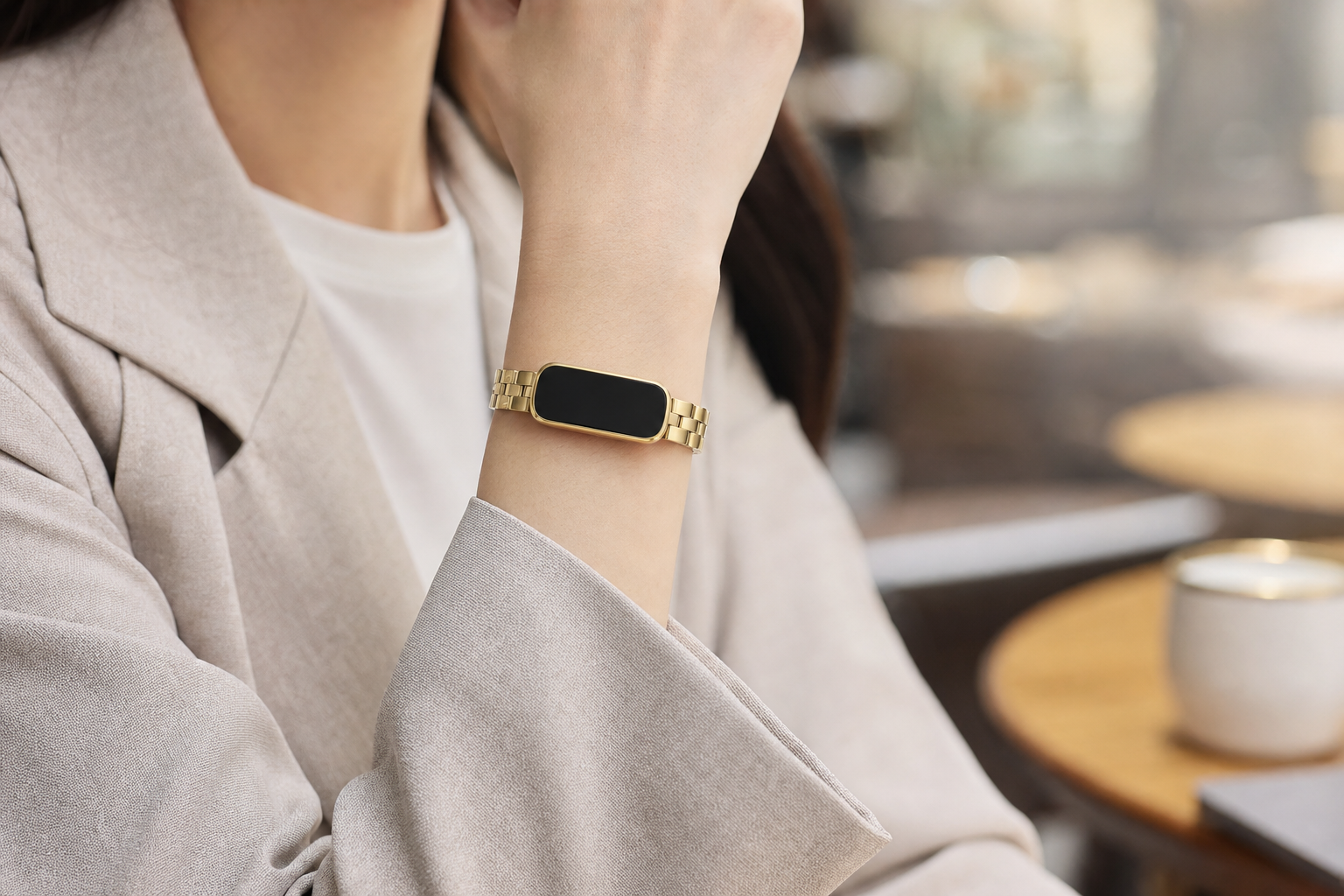 Image of Veyra — Stainless Link — Fitbit Luxe