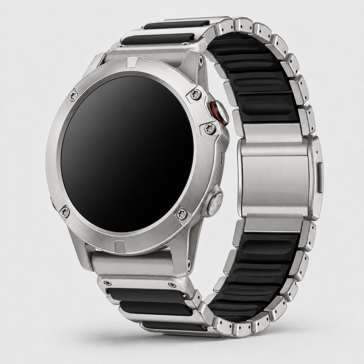 Image of Zephyr — Cinturino a maglie in acciaio inossidabile e silicone — Garmin QuickFit 22