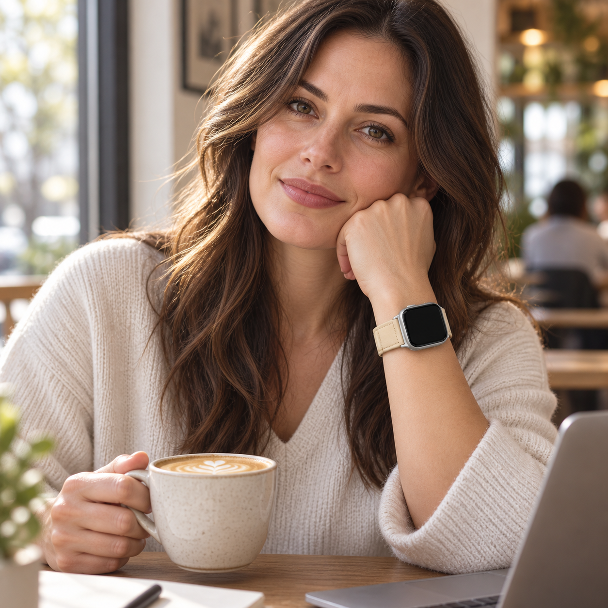 Image of Harper — Cinturino in vera pelle — Fitbit Versa 3/4 e Sense 1/2