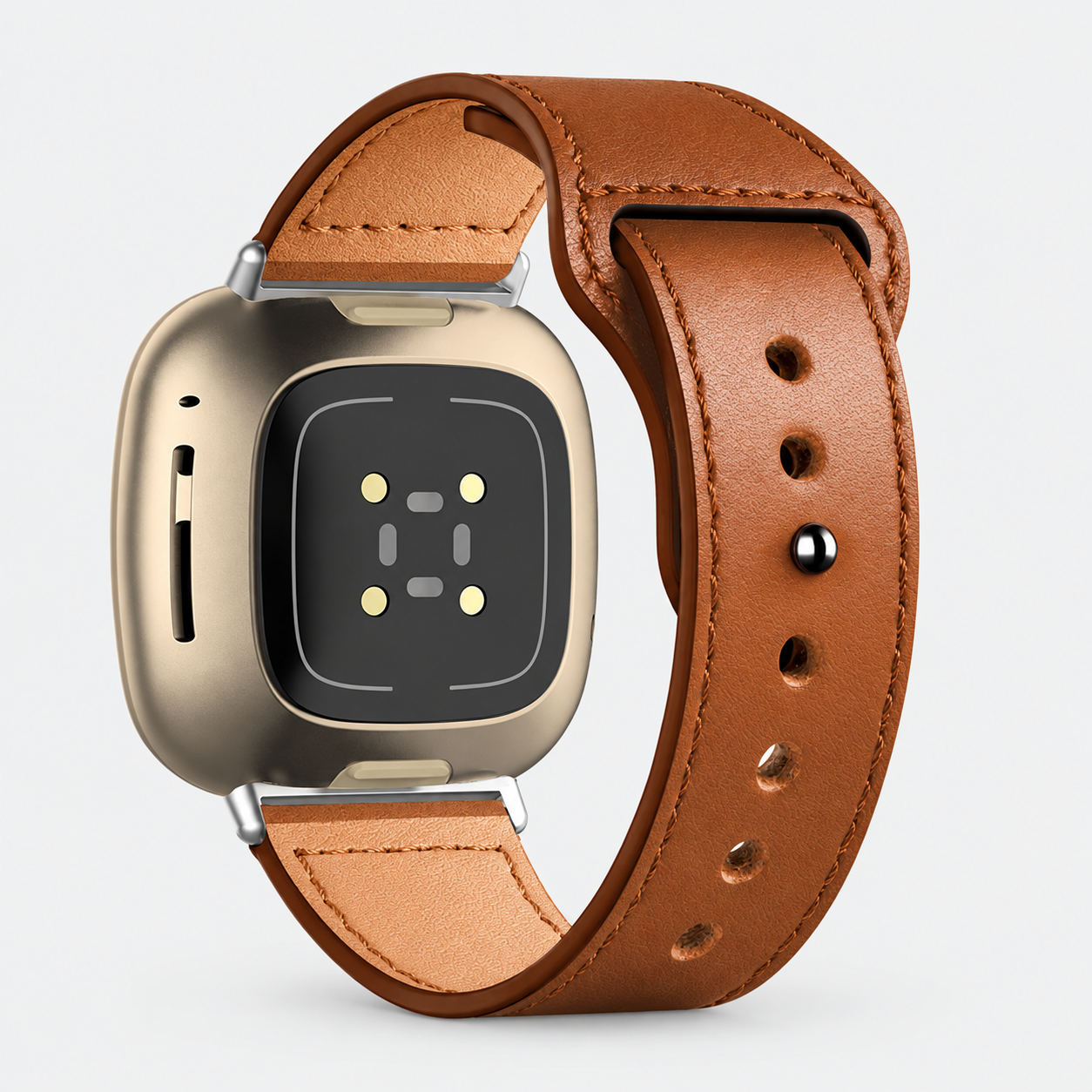 Image of Noren — Bracelet en cuir véritable — Fitbit Versa 3/4 et Sense 1/2