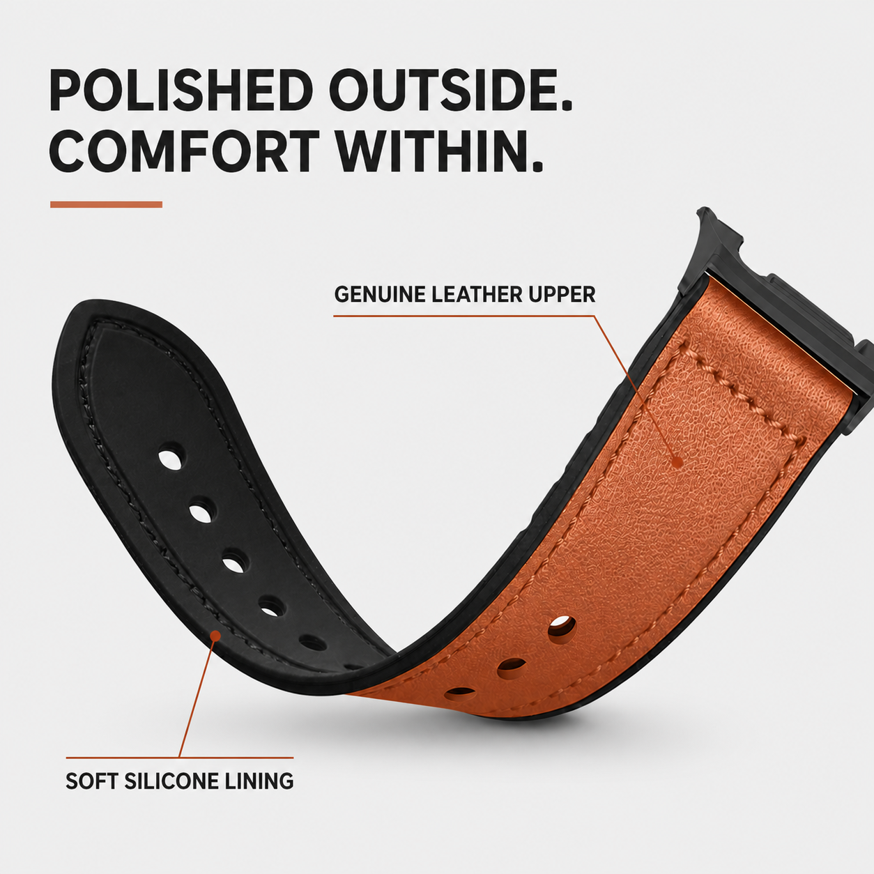 Image of Calder — Genuine Leather Band — Galaxy Watch 8 & 9