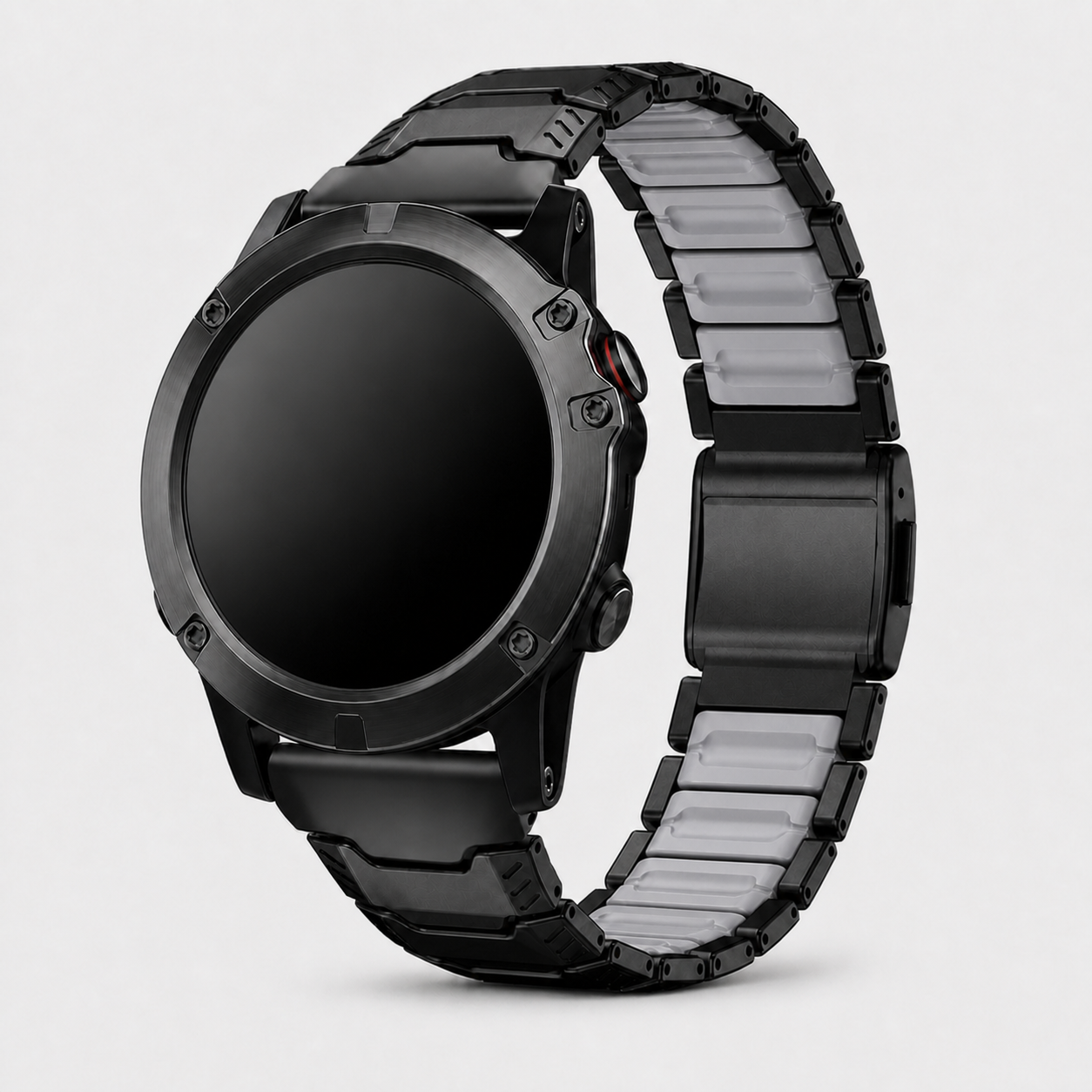 Image of Kovar — Edelstahl-Silikon-Gliederarmband — Garmin QuickFit 26