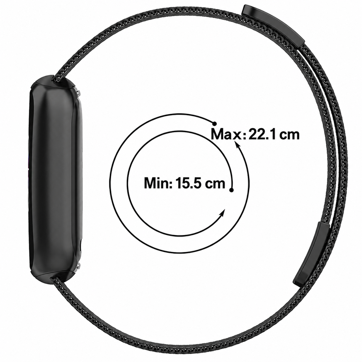 Image of Solin — Magnetisch milanese bandje — Fitbit Luxe