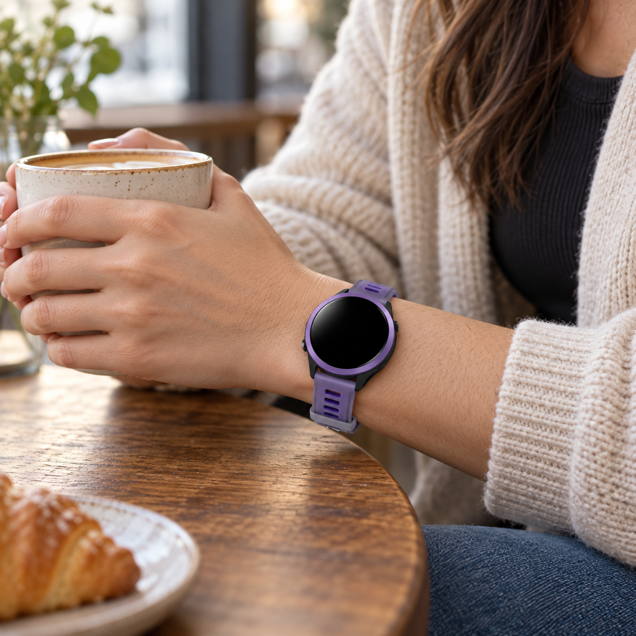 Image of Jelli jelly-style silicone sport band detail for Quick Release 20mm