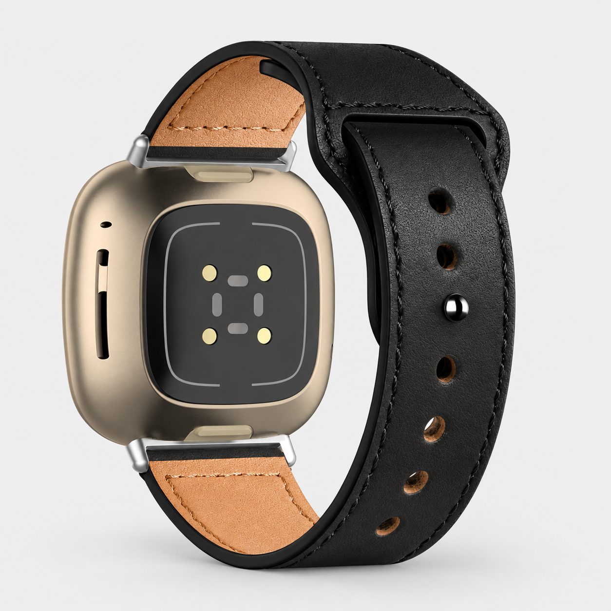 Image of Noren — Bracelet en cuir véritable — Fitbit Versa 3/4 et Sense 1/2