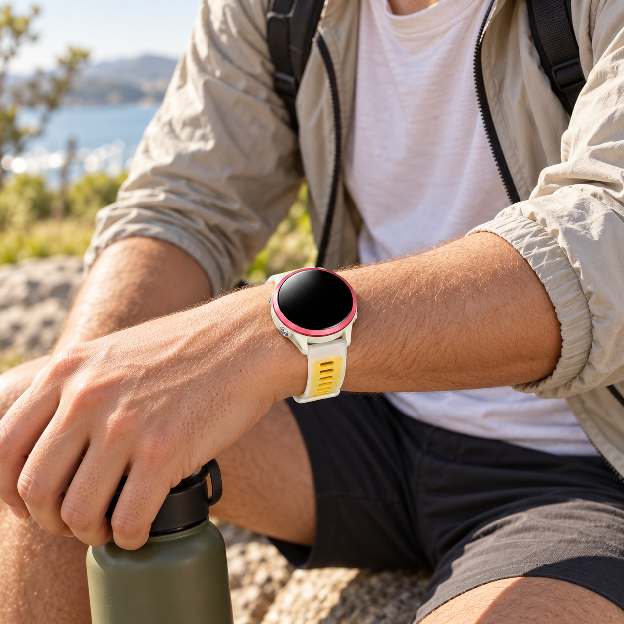 Image of Jelli jelly-style silicone sport band detail for Quick Release 22mm