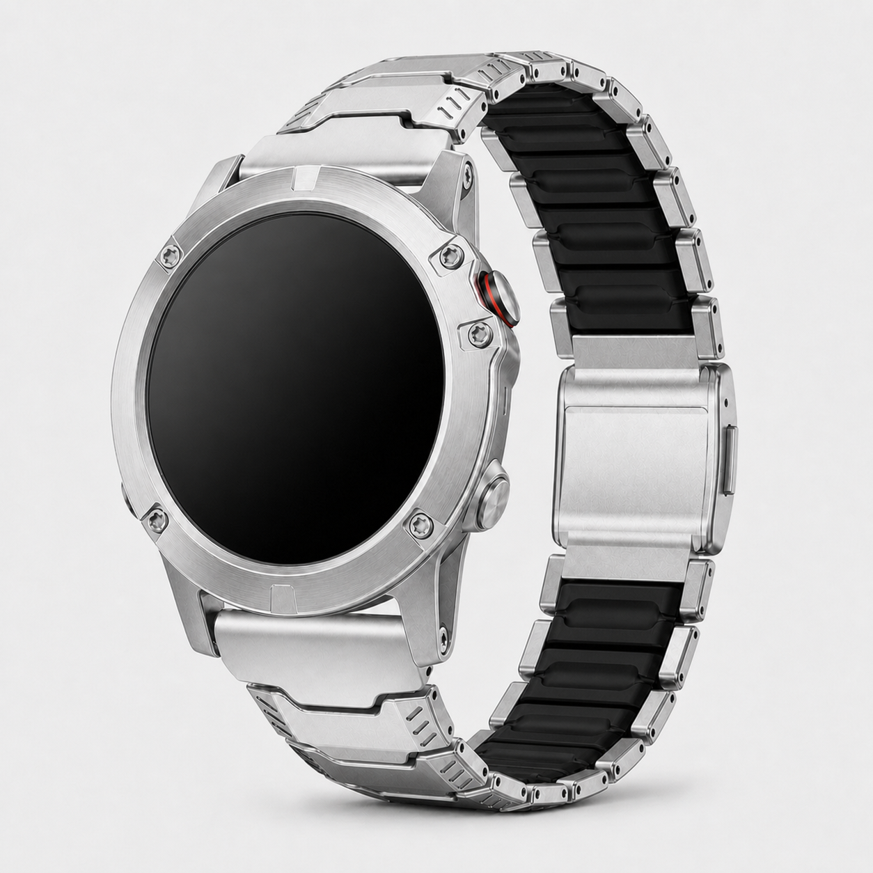 Image of Kovar — Edelstahl-Silikon-Gliederarmband — Garmin QuickFit 26