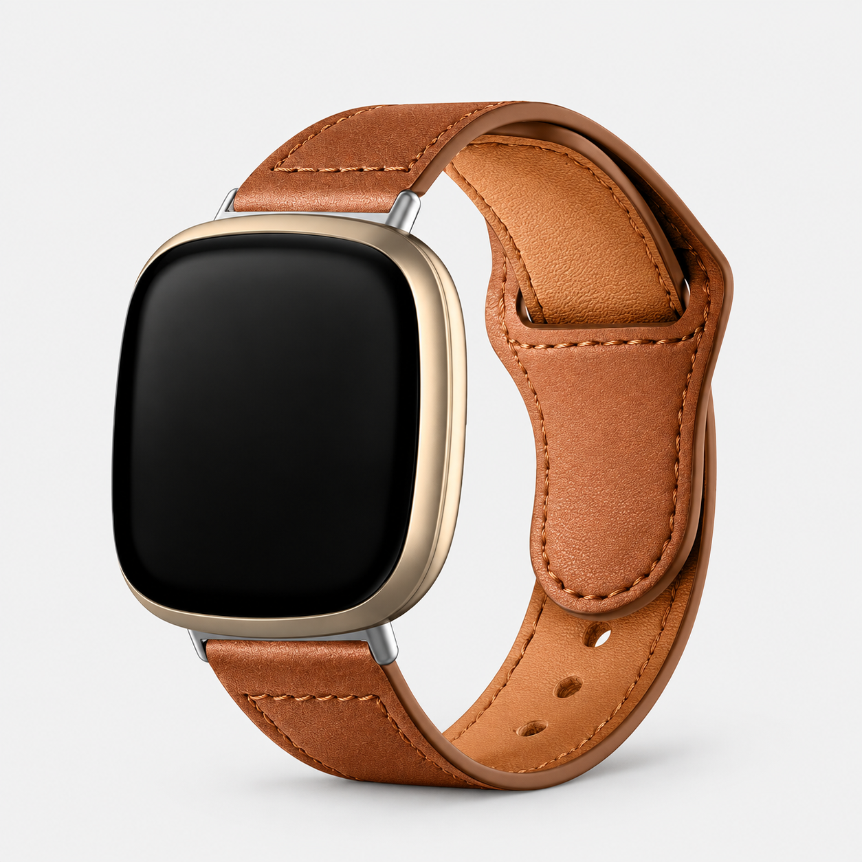 Image of Noren — Bracelet en cuir véritable — Fitbit Versa 3/4 et Sense 1/2