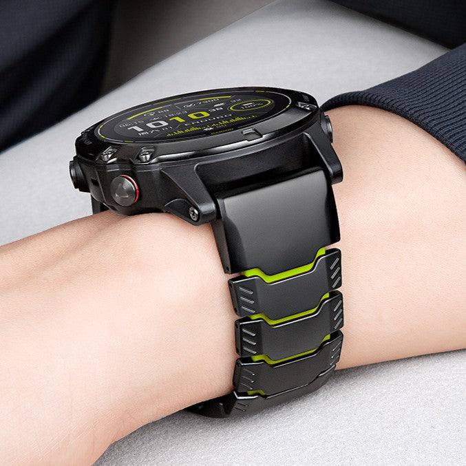 Image of Kovar — Edelstahl-Silikon-Gliederarmband — Garmin QuickFit 26